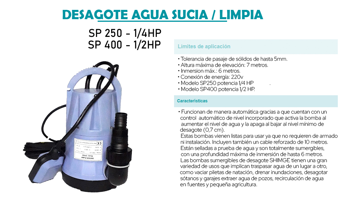 Desagote | Agua Sucia/Limpia - SP250 - Image 2