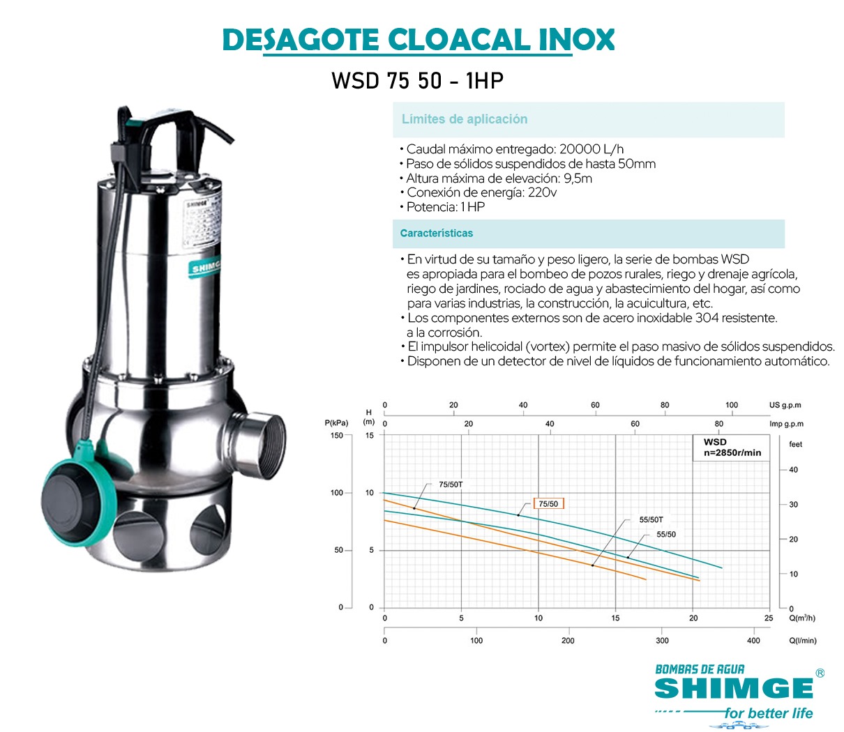 Desagote | Cloacal INOX - WSD 75-50 - Image 6